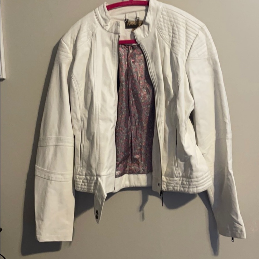 Pleather bomber jacket